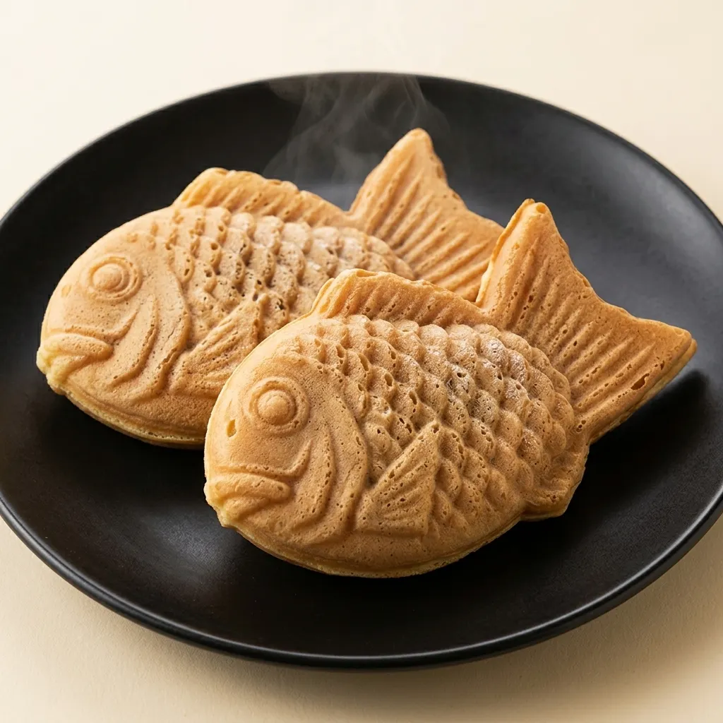 Taiyaki custard-filled Japanese dessert at Takoyami in Calgary, AB
